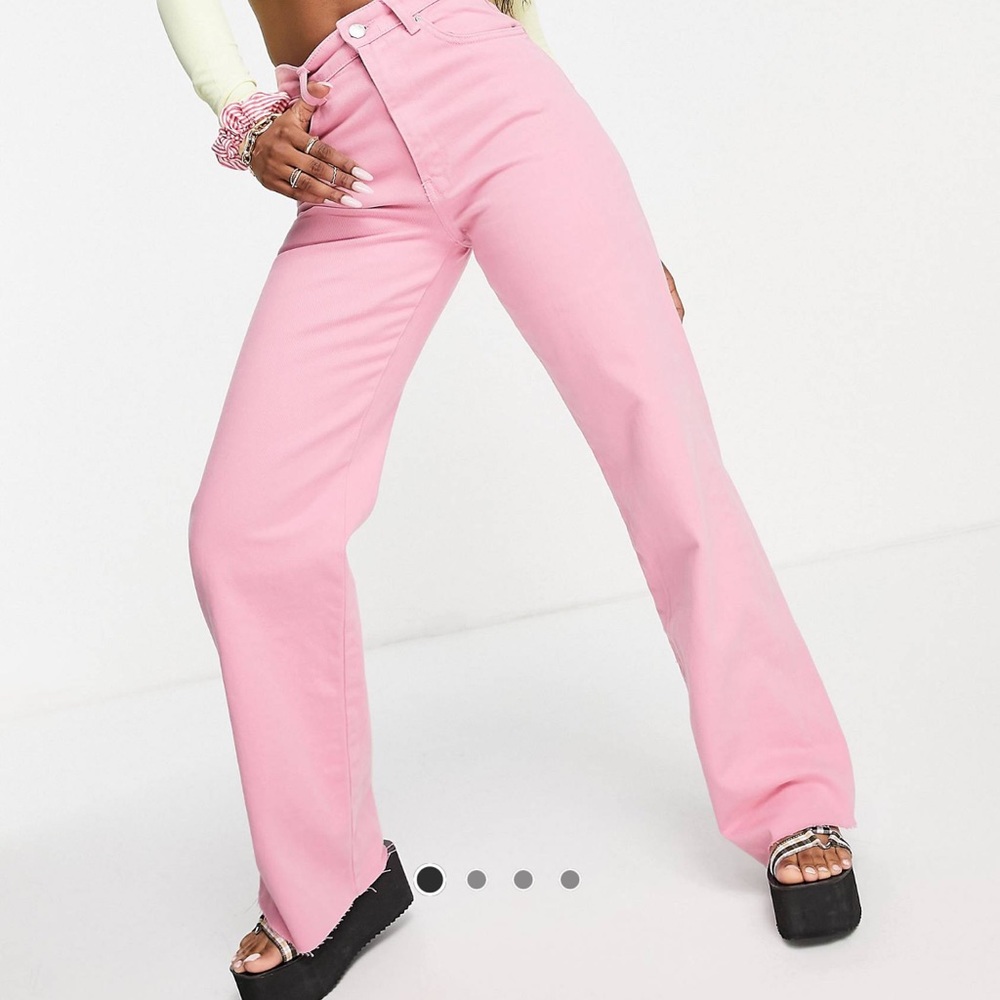 Pink jeans 90s dad jeans